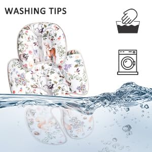 2 in 1 Infant Car Seat Insert, Car Seat Head Support Baby Girls Boys, Soft Newborn Carseat Insert Cushion, Perfect for Carseats, Strollers, Swings (Gray Animals)-BubblyBeeBaby