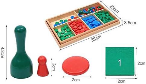 Adena Montessori Stamp Game,Montessori Wooden Math Materials Counting Toy, Early Development Wooden Math School Teaching Aids,Sensorial Educational Tools Preschool Early Learning Toys for Kids-BubblyBeeBaby