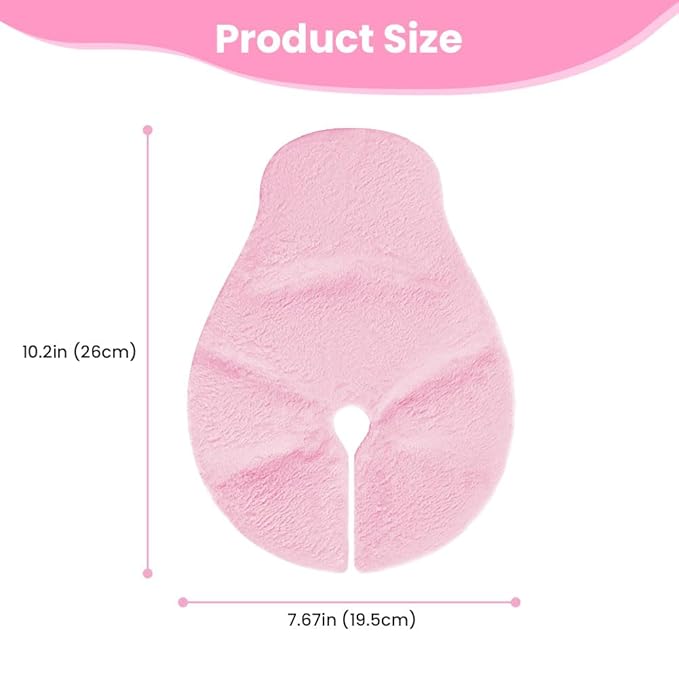 2 Larger Breast Ice Packs with Soft Covers and 6 Breast Pads for Leaking Milk, Hot and Cold Breast Therapy Packs, Breastfeeding Essentials for Relief of Clogged Ducts, Nipple Pain, Engorgement(Pink)-BubblyBeeBaby