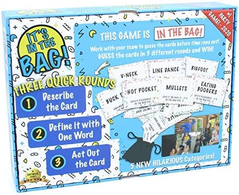 Itโs in The Bag! โ Party Game Will Have You Laughing Hysterically โ Like Charades on Steroids for Family and Adults โ Easy to Learn Team Game for Groups (Party Edition)-BubblyBeeBaby