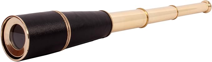 24" Handheld Nautical Brass Telescope with Wooden Box - Pirate Collectibles.-BubblyBeeBaby