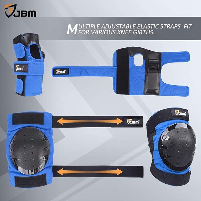 JBM Adult & Kids Knee Pads Elbow Pads and Wrist Guards for Inline Skating, Roller Skating, Skateboarding, Scootering-BubblyBeeBaby