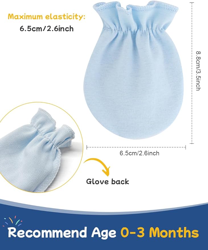 Cute Baby Mittens Newborn, No Scratch Baby Boy Mittens, Baby Girl Hat Gloves for Toddlers, Infant, Newborn-BubblyBeeBaby