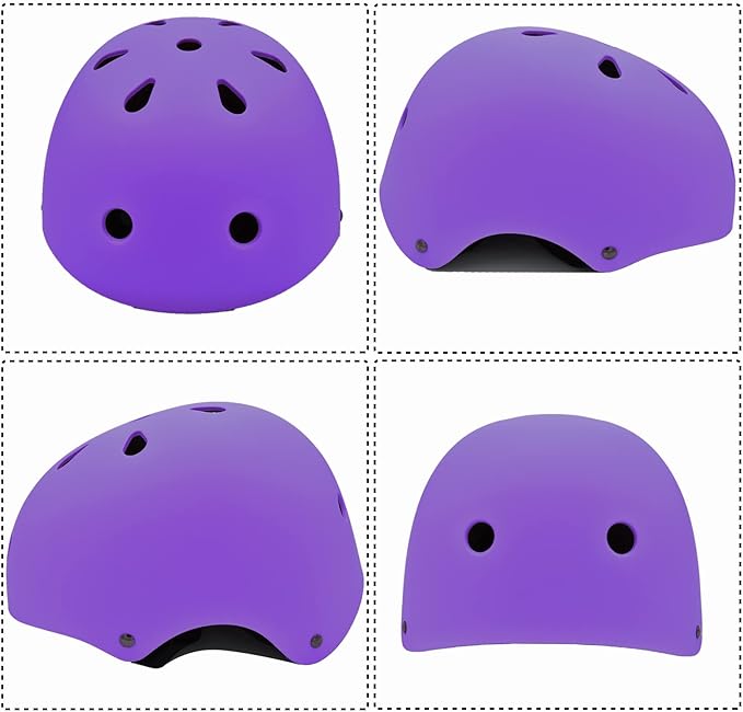 Kids Bike Helmet Set Adjustable for Children, Boys, Girls and Teenagers Aged 3-8 Years Includes Elbow, Knee, Wrist Guards Children's Helmet Protection Set for Bikes SkateboardsRollerskates-BubblyBeeBaby