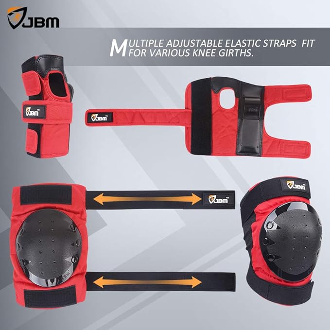JBM Adult & Kids Knee Pads Elbow Pads and Wrist Guards for Inline Skating, Roller Skating, Skateboarding, Scootering-BubblyBeeBaby