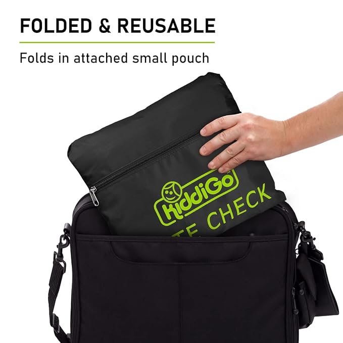 Travel Stroller Bag for Airplane, Black and Green, 47" H x 24" W x 15" D, Fits Most Large, Single, Double, Jogging Strollers,Waterproof, Heavy-Duty Protection, Easy-to-Carry Design-BubblyBeeBaby