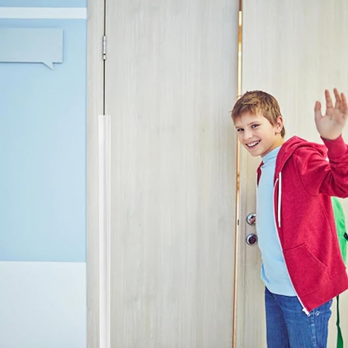 2 PCS Door Pinch Guard for Baby Proofing, Door Protector for Kids Finger Pinch Guard, Door Hinge Cover Door Jam Shield for Child Safety (Frosted 47.24 x 6.69inch)-BubblyBeeBaby