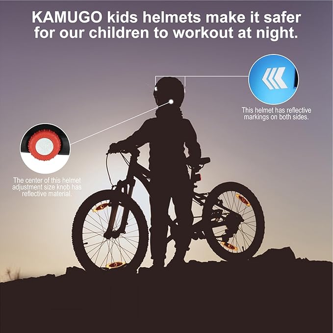KAMUGO Toddler Helmet Kids Bike Helmet for Girls Boys Ages 2-8 Years,Toddler Bicycle Helmet Suitable for Skateboard Scooter Roller Skating Inline Roller Skating-BubblyBeeBaby