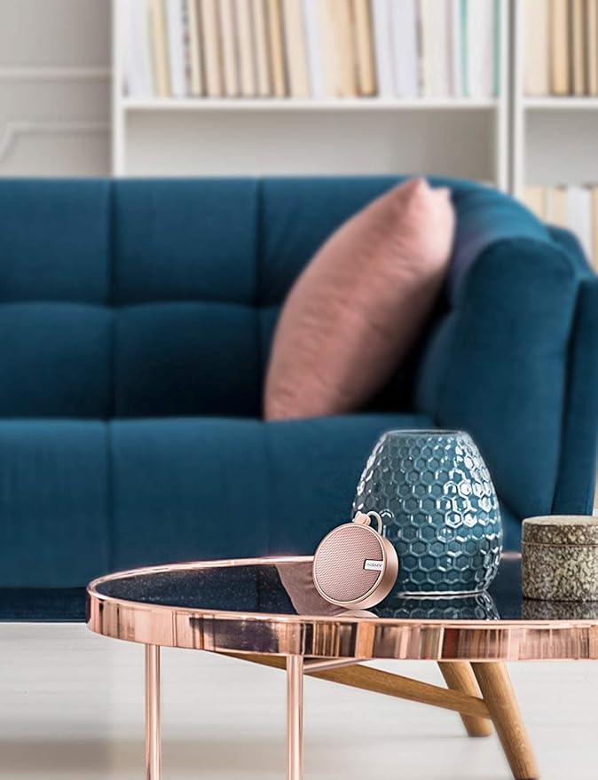 INSMY C12 IPX7 Waterproof Shower Bluetooth Speaker, Portable Small Speaker, Speakers Bluetooth Wireless Loud Clear Sound Support TF Card Suction Cup for Outdoor Kayak Canoe Beach Gift (Cashmere Pink)-BubblyBeeBaby