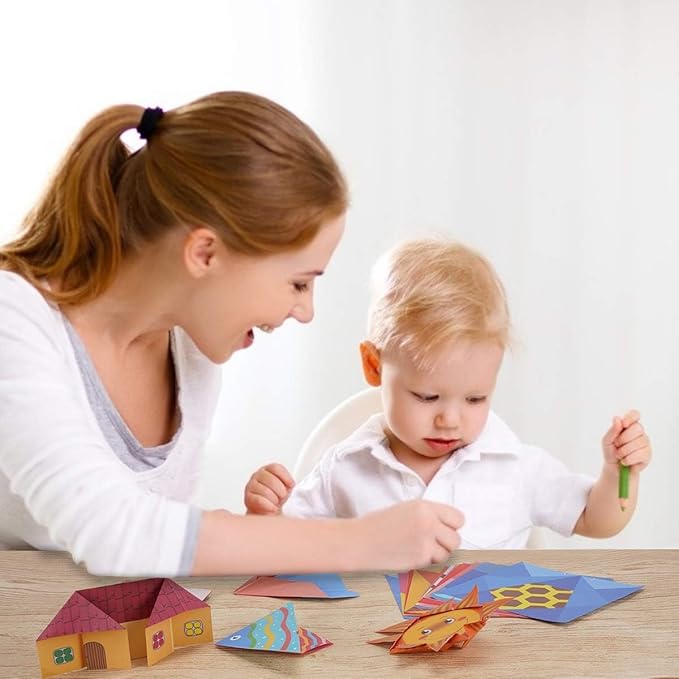 hapray Origami Kit for Kids Ages 5-8 8-12, with Guiding Book, 152 Paper with 72 Patterns, DIY Art and Craft Projects, Beginners Children's Day Gift Boy Girl-BubblyBeeBaby