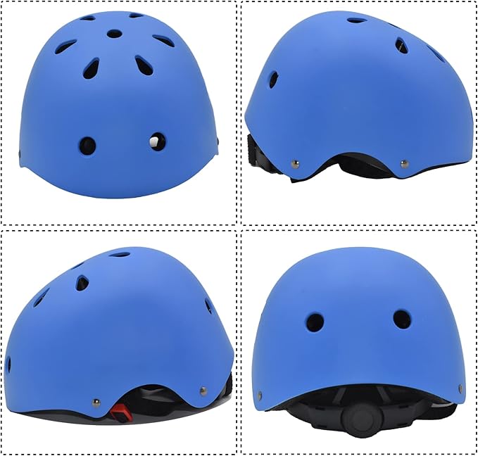 Kids Bike Helmet Set Adjustable for Children, Boys, Girls and Teenagers Aged 3-8 Years Includes Elbow, Knee, Wrist Guards Children's Helmet Protection Set for Bikes SkateboardsRollerskates-BubblyBeeBaby