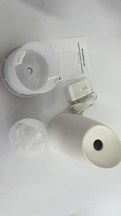 InnoGear Oil Diffuser, 150ml Ceramic Stone Diffuser for Essential Oils Handcrafted Aromatherapy Diffuser Ultrasonic Cool Mist Humidifier with 2 Mist Modes Waterless Auto Off for Home Room Office-BubblyBeeBaby