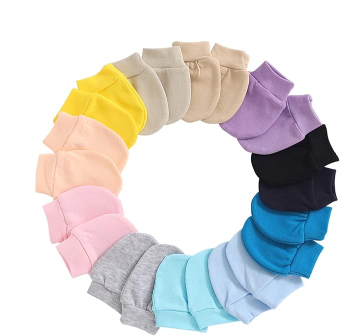 Baby Mittens No Scratch Mittens Infant Soft Gloves Mittens for 0-6 Months Boys Girls-BubblyBeeBaby