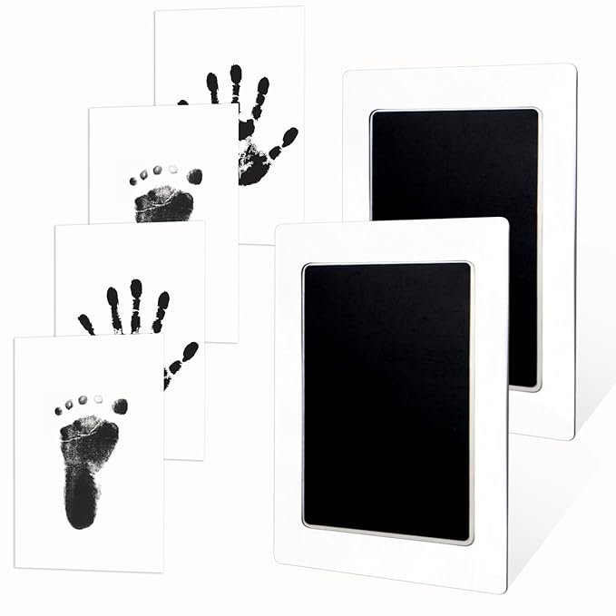 1-Pack Clean Touch Ink Pad for Baby Handprints and Footprints, Baby Footprint Kits,Inkless Hand and Footprint Kit,No Mess Ink Pad for Baby Hand and Footprints,Baby Shower Gifts for New Moms-BubblyBeeBaby