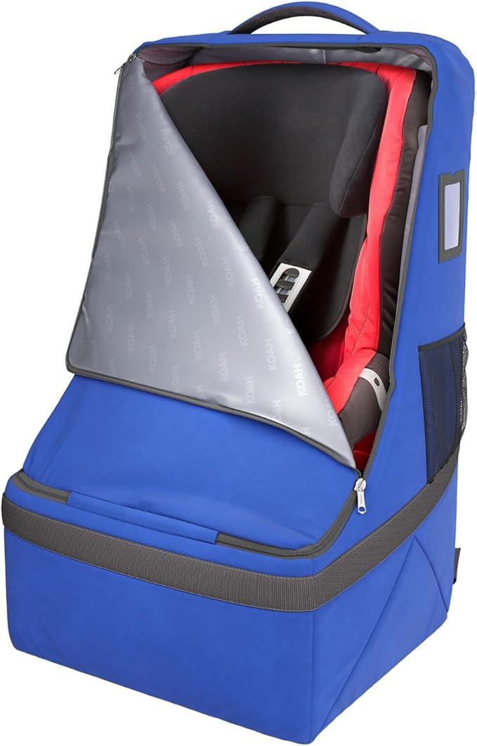 Koah Car Seat Backpack Padded Bag for Air Travel and Airport Gate Check-in with Padded Shoulder Straps-BubblyBeeBaby