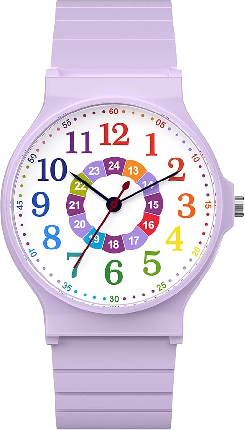 Kids Analog Watch Boys Girls, 30M Waterproof, Sports Watch for Boys, Easy to Read Children's Thin Dial Wrist Watches with Soft Band, for Ages 5-15 Kids Great Birthday Gifts Christmas Day-BubblyBeeBaby