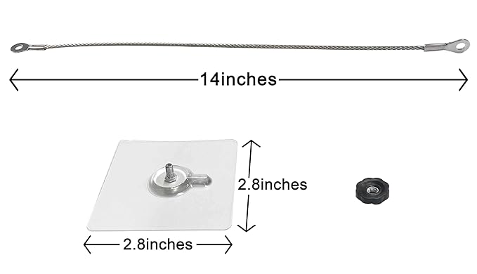 14 inches Stainless Steel Furniture Straps for Baby Proofing, No-Drill Furniture Anchors Earthquake Straps, Prevent Falling and Anti Tip TV Safety Straps, 6 Pcs-BubblyBeeBaby