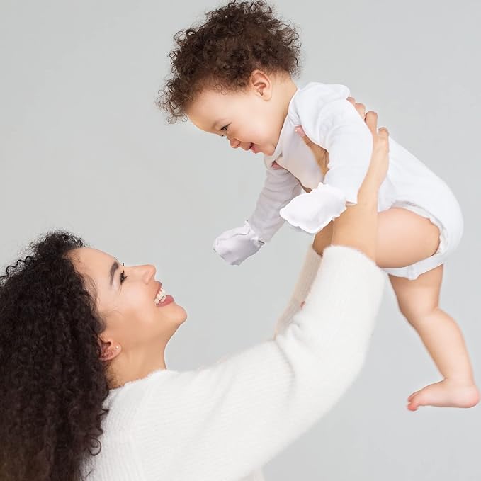 Syhood 6 Pairs Newborn Baby Mittens Cotton No Scratch Infant Gloves Mitten for Baby 0-6 Months Boys Girls-BubblyBeeBaby