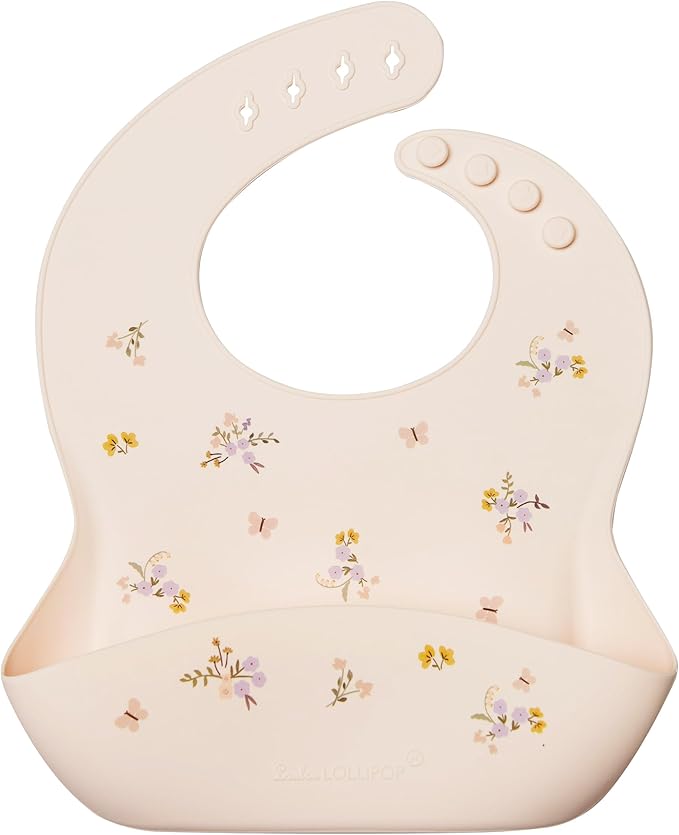 Loulou Lollipop Soft, Waterproof Silicone Feeding Bib for Babies and Toddlers-BubblyBeeBaby
