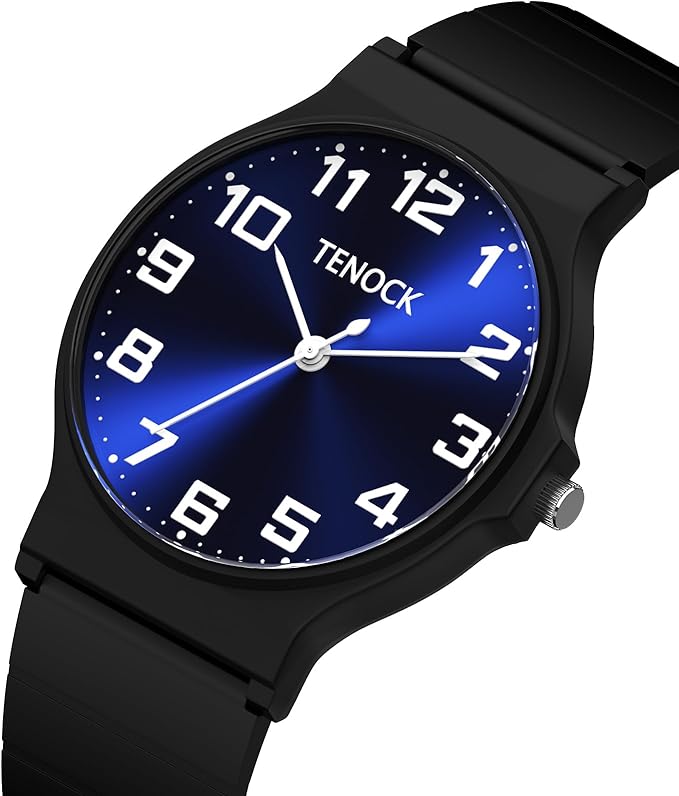 Kids Analog Watch Boys Girls, 30M Waterproof, Sports Watch for Boys, Easy to Read Children's Thin Dial Wrist Watches with Soft Band, for Ages 5-15 Kids Great Birthday Gifts Christmas Day-BubblyBeeBaby