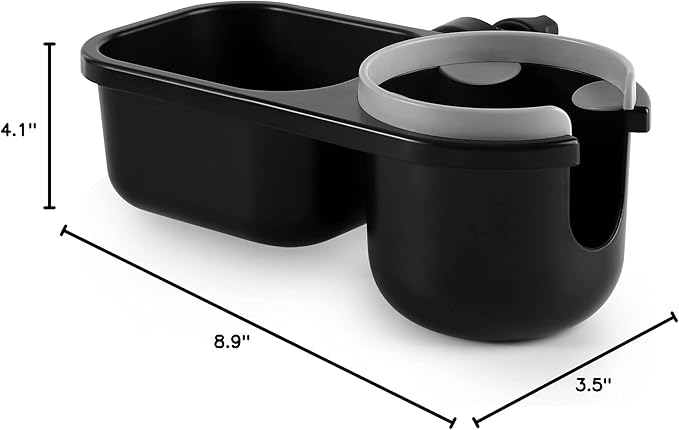 Accmor Stroller Cup Holder with Tray, Universal Cup Holder, Bike Bottle Holder, 360° Rotatable Large Caliber Drinks Holder for Stroller, Bike, Wheelchair, Walker-BubblyBeeBaby