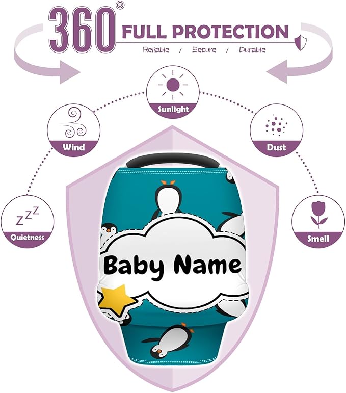 Baby Car Seat Stroller Cover Nursing Cover New Mom Breastfeeding Scarf Soft Stretchy Infant Carrier Cover Car Canopy Coverage-BubblyBeeBaby
