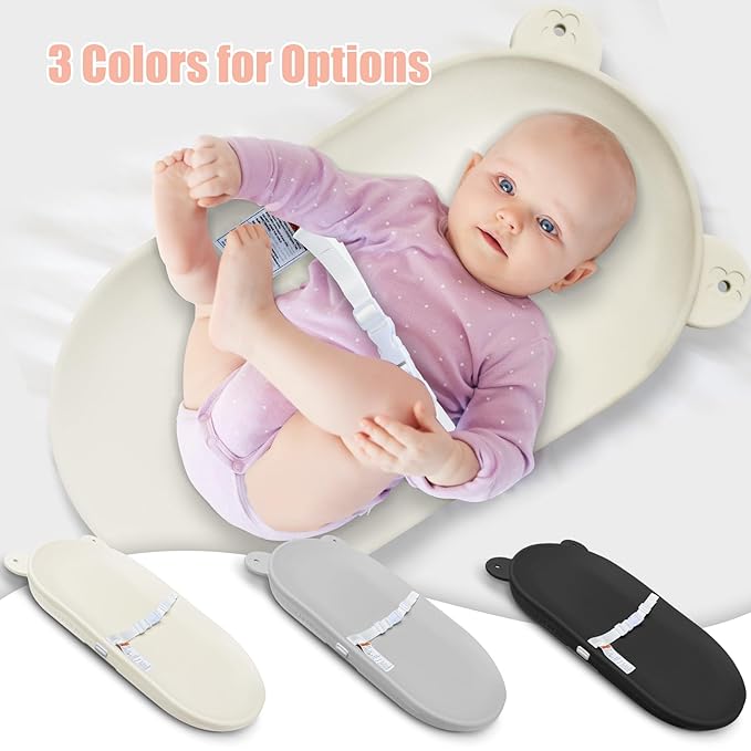 Baby Changing Pad, EVA Waterproof Non-Slip Changing Table Pad with Adjustable Strap for Dresser Changing Table Nursery, Portable Diaper Changing Pad, Oat-BubblyBeeBaby