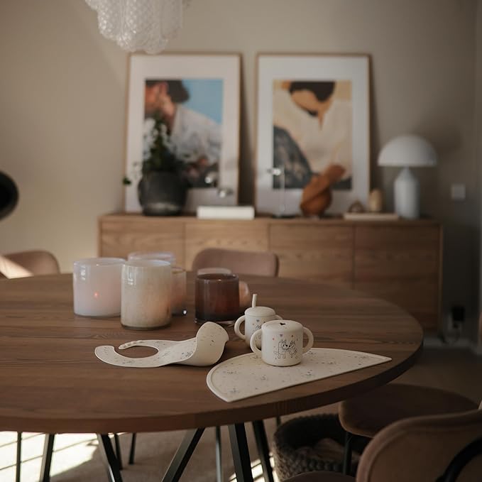 mushie x Bluey Silicone Baby Bib | Adjustable Fit Waterproof Bibs (Bluey Sage)-BubblyBeeBaby