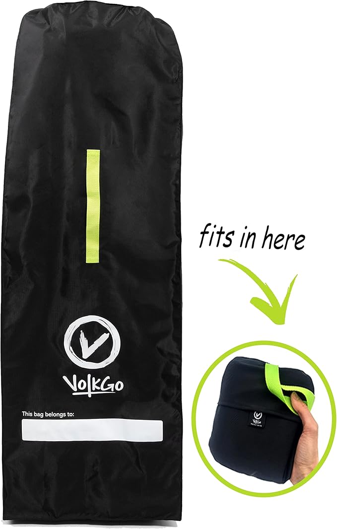 V VOLKGO Stroller Bag for Airplane, Large Cover for Airtravel, Jogger & Umbrella Stroller Cover for Travel - Fits Most Sizes, Gate Check Bag, Heavy Duty Durable Infant carrier covers for Air Travel-BubblyBeeBaby
