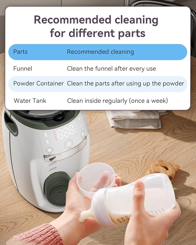 Instant Formula Maker comfyer, Customizable and Automatic Formula Dispenser Machine with Accurate Temperature Control for Baby, Automatic Powder Blending for All Brands of Bottle and Formula, White-BubblyBeeBaby