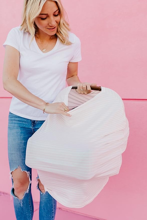 Copper Pearl Multi-Use Cover: Car Seat Covers, Nursing Cover, and Stroller Cover for Sun - Stretchy Fabric, All-Season Use, Stylish Designs, Easy Access for Moms - Winnie-BubblyBeeBaby