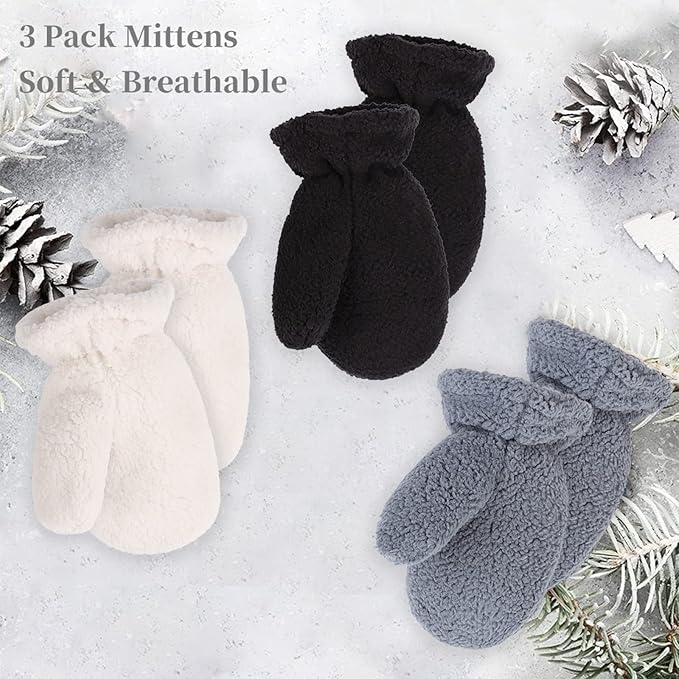 Zsedrut Baby Boys Winter Glove Warm Toddler Infant Girls Mittens Fleece Lined Gloves 1-7 Years-BubblyBeeBaby