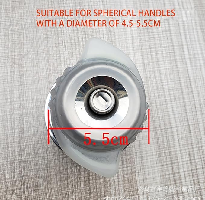 2 Pack door knobs cover,Door Handle Extension, Soft Rubberized Doorknob Extension, Converts Knob Style Doors to Handles for Easy Accessibility, Door knob Grips Fits Door Knobs (Transparent-2 PCS)-BubblyBeeBaby