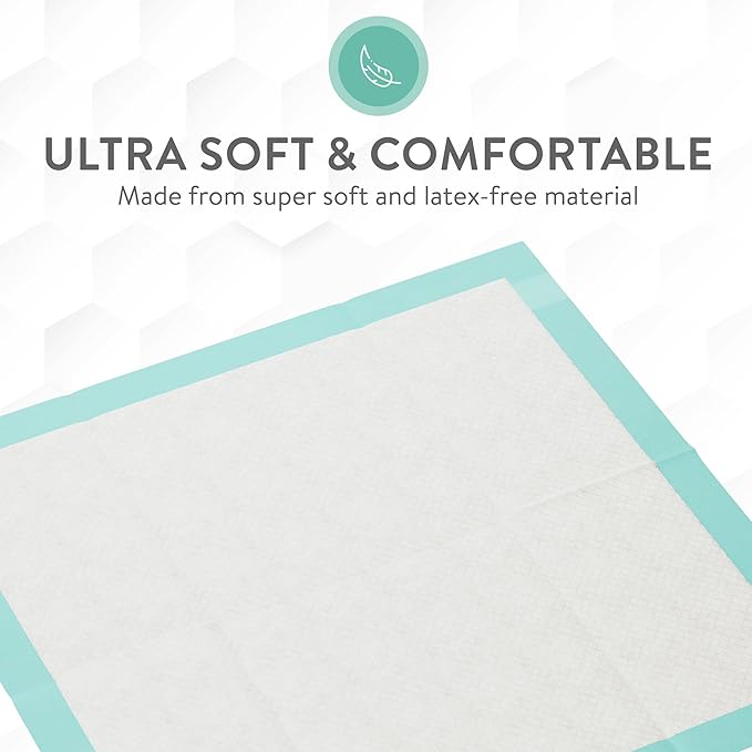 Inspire Extra Large Super Absorbent Disposable Bed Pads for Incontinence Ultra Thick and Absorbent Bed Pads Disposable Adult | Puppy Pads | Pee Pads for Adults (36" X 36" Pack of 50 W/ Adhesive)-BubblyBeeBaby