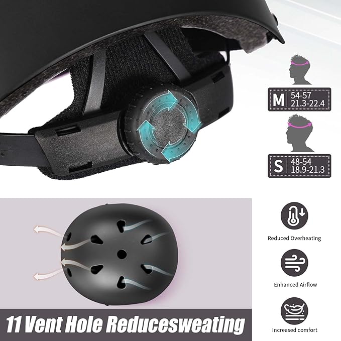 Kids Bike Helmet Set Adjustable Helmet for Ages 3-15 Kids Toddler Boys Girls Youth, Multi-Sport Bicycle Skateboarding Football Rollerskating Scooter Rollerblade Balance Bike Helmets-BubblyBeeBaby