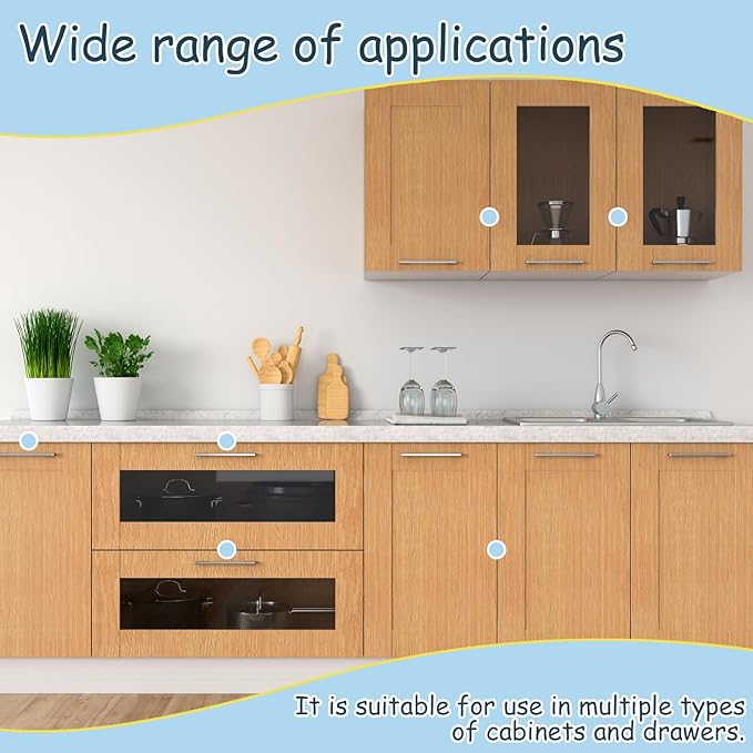 12 Pack Magnetic Cabinet Locks Baby Safety Child Proofing Invisible Locks No Drill Easy Installation for Cabinets Drawers Doors-BubblyBeeBaby