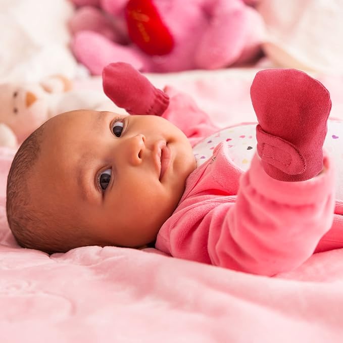 Adjustable Baby Mittens No Scratch Newborn Cotton Breathable Gloves Warm Baby Mitts for Boys Kids-BubblyBeeBaby