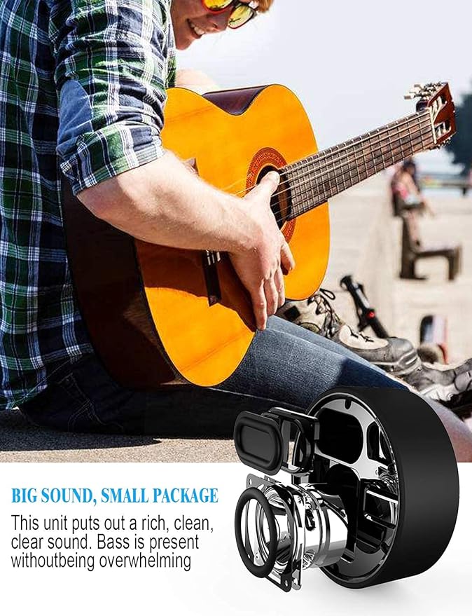 INSMY C12 IPX7 Waterproof Shower Bluetooth Speaker, Portable Small Speaker, Speakers Bluetooth Wireless Loud Clear Sound Support TF Card Suction Cup for Kayak Canoe Beach Gift (Black)-BubblyBeeBaby