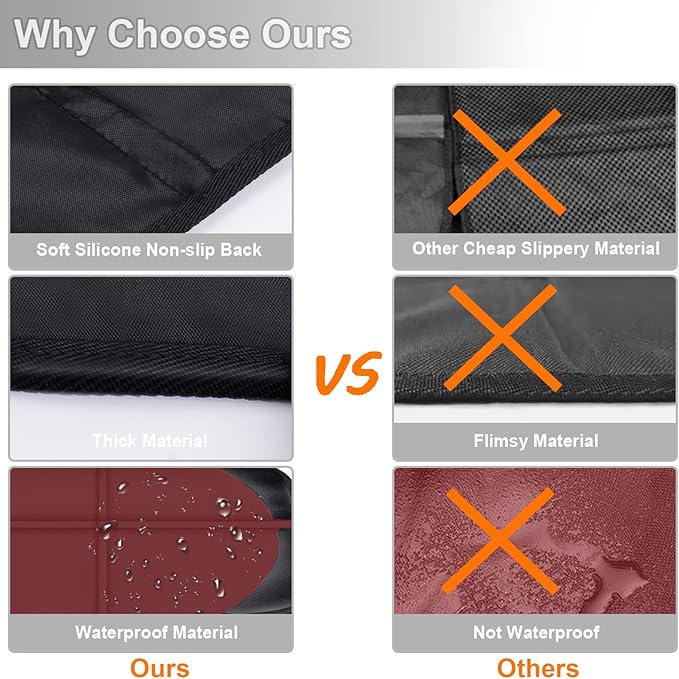 Car Seat Protector,2 Pack Automotive Seat Protectors Baby Carseat Pad Waterproof Durable 600D Fabric for Child Baby Car Seat Mat Vehicle Pet Cover 2 Storage Pockets (Wine Red)-BubblyBeeBaby