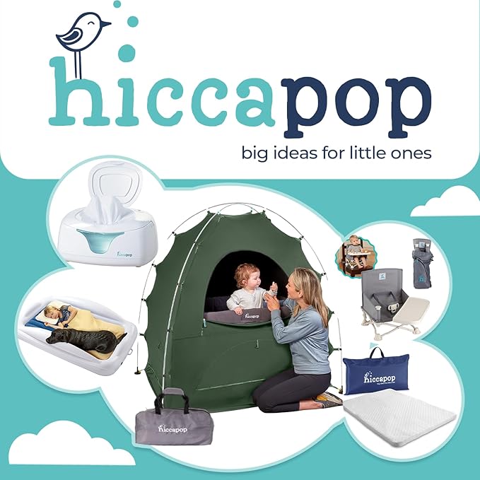Hiccapop Daydreamer Blackout Tent for Pack and Play, Patented Portable Crib Tent, Blackout Canopy Crib Cover, Sleep Pod for Kids-BubblyBeeBaby