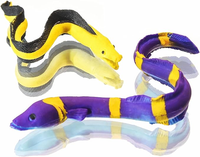 10PCS Sea Animal Figurines Bath Toys, Color Changing Ocean Fish Toys, Stretchy Realistic Animal Set, for Kids 3 and Up, for Themed Parties, Cake Topper, Classroom Rewards, Goodie Bag Filler-BubblyBeeBaby