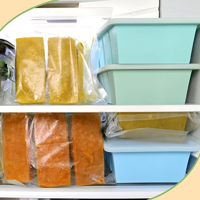 Silicone Freezer Tray for Sauce Cube: GGOW Silicone Freezing Tray for Soup Storage - Freeze 250mL 125mL Souped Broth Portion-BubblyBeeBaby