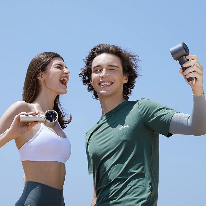 JISULIFE Handheld Fan Pro Series - Extreme Cooling Output: 1-100 Speed Scroll Wheel, Metal Body, Digital Display, 1.5H Fast Charge, 5000mAh-Portable Fan for Travel Outdoor, Gifts for Women Men(Brown)-BubblyBeeBaby