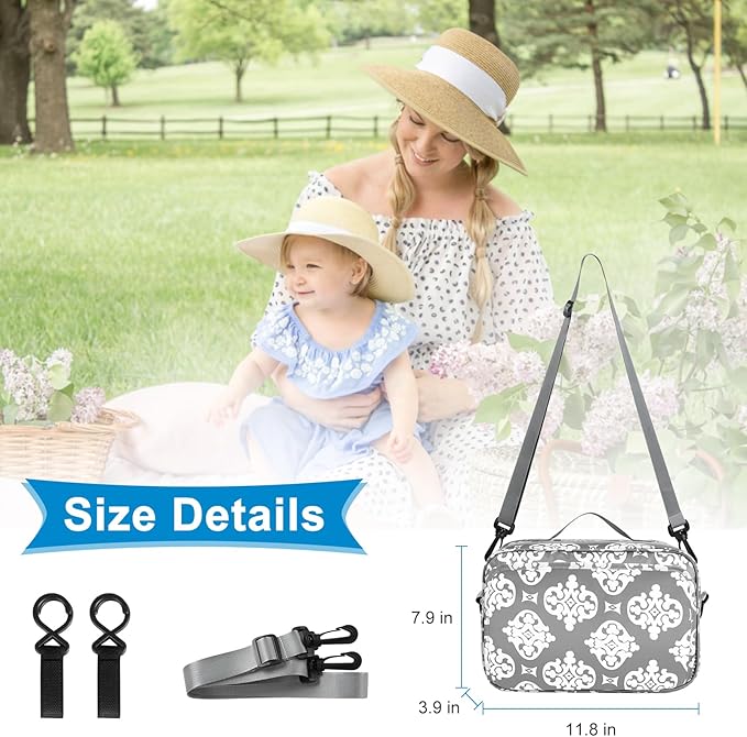 Accmor Stroller Organizer, Universal Stroller Organizer with Insulated Cup Holder Pocket, Dual Purpose Large Capacity Stroller Bag Caddy, Stroller Accessories Fits for Uppababy, Doona, Nuna Strollers-BubblyBeeBaby