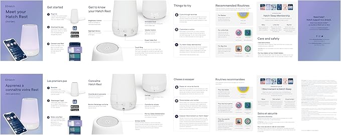 Hatch Rest Baby Sound Machine, Night Light | 2nd Gen | Registry Essential, Sleep Trainer, Routine Builder, Time-to-Rise Alarm Clock, White Noise Soother, Nursery Stories, Toddler Kids Bedroom (Wi-Fi)-BubblyBeeBaby