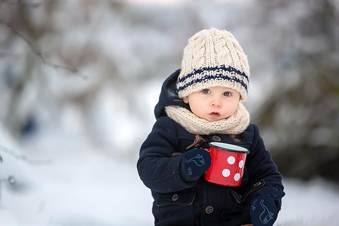 Toddler Gloves Kids Mittens Winter Warm Lined Fleece Gloves Waterproof Snow Baby Mitten for Boys Girls-BubblyBeeBaby