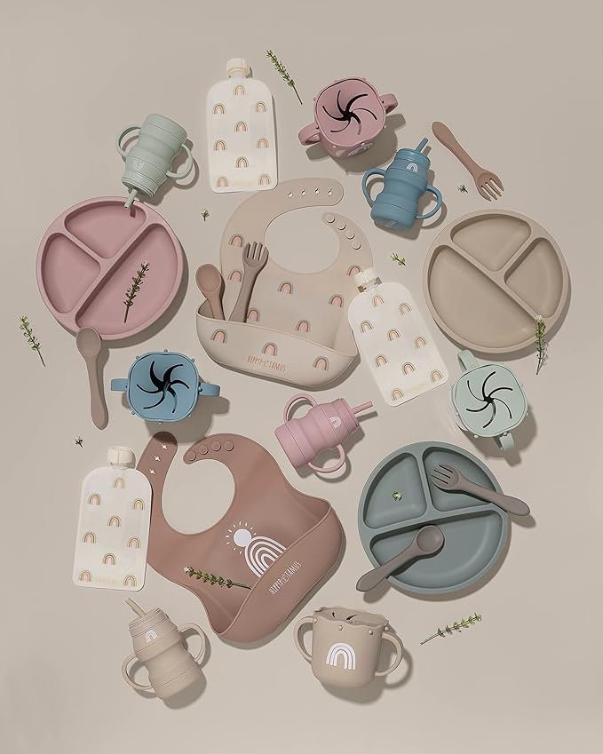 Hippypotamus Baby Food Feeder & Freezer Tray - Silicone Fruit Feeder - Pacifier Teething Toys - 2 Extra Pouches - Set of 2-BubblyBeeBaby