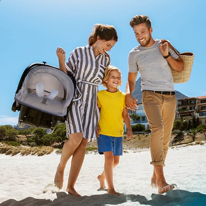 Mosquito Net for Baby Car Seats, Infant Stroller and Bassinets, Infant Car Seat Insect Mesh Net,Breathable,Easy Fitting, Portable Durable & Long Lasting Insect Netting (Gray)…-BubblyBeeBaby