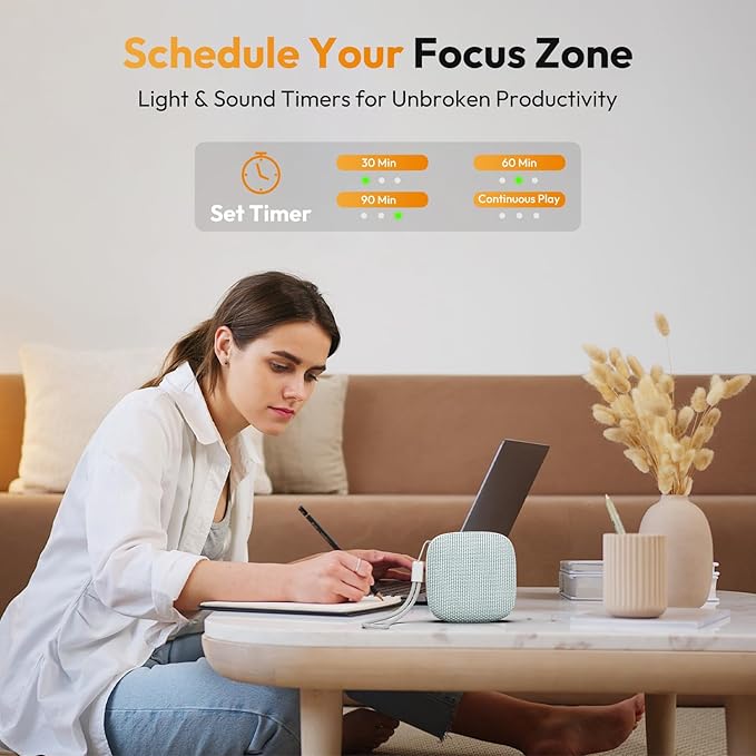 Portable Sound Machine with Night Light, White Noise Sound Machine for Sleeping, 20 Soothing Sounds, Headphone Jack,Long-Lasting Power, Timer, Mini White Noise Machine for Travel Home and Office,Green-BubblyBeeBaby