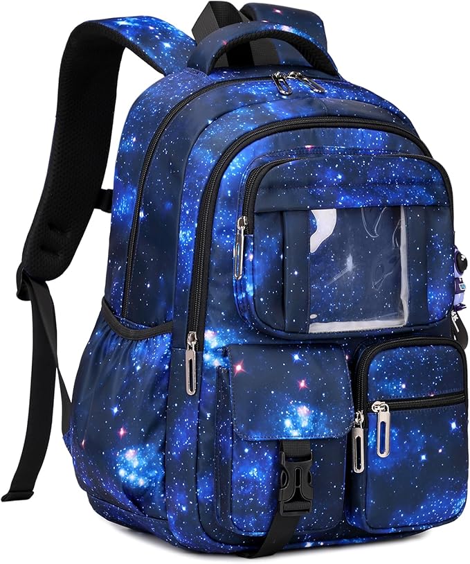 Kids Backpack for Girls Boys School Bags for Middle School Students Book Bag for Elementary Primary Kawaii Ita Backpack, Galaxy Astronaut-BubblyBeeBaby